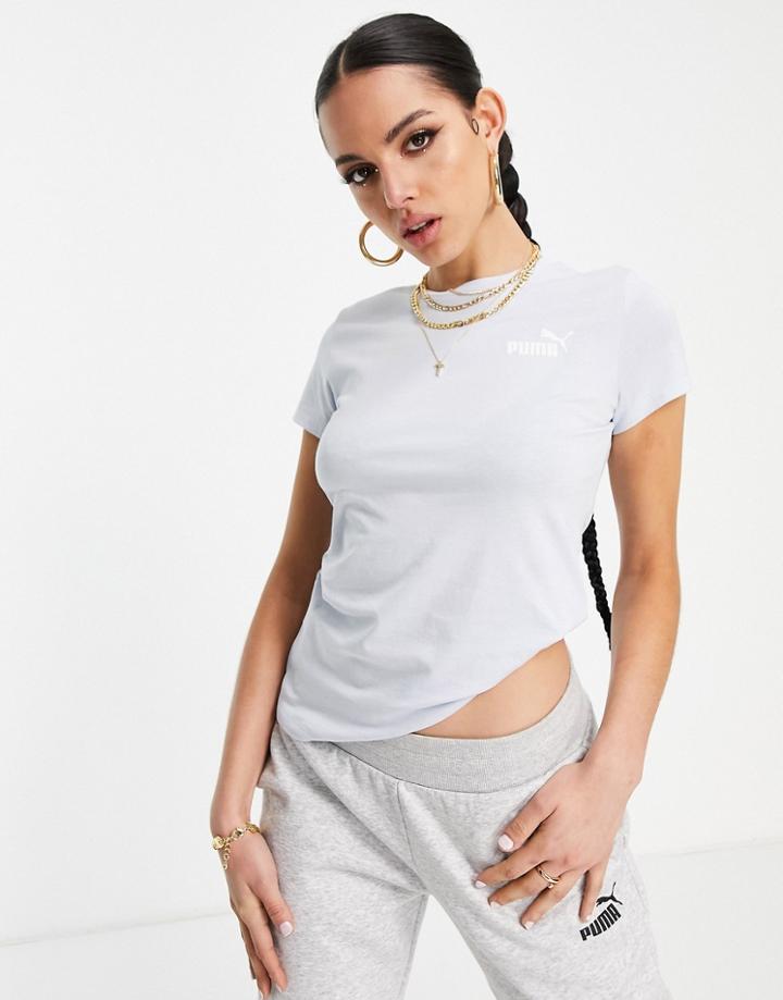 Puma Essentials Small Logo T-shirt In Icy Blue