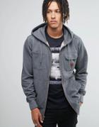 Billabong Zip Up Hoodie With Chest Pocket - Gray