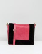 Urbancode Contrast Color Clutch Bag With Strap - Pink