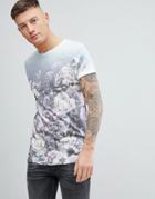 New Look T-shirt With Faded Floral Rose Print In White - White