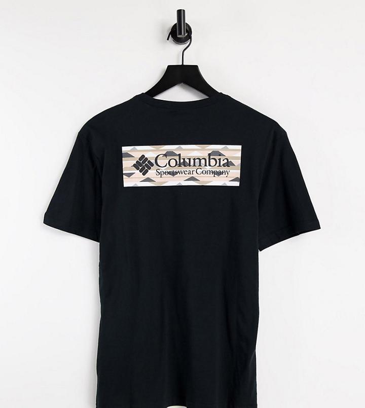 Columbia North Cascades T-shirt In Black Geo Exclusive At Asos