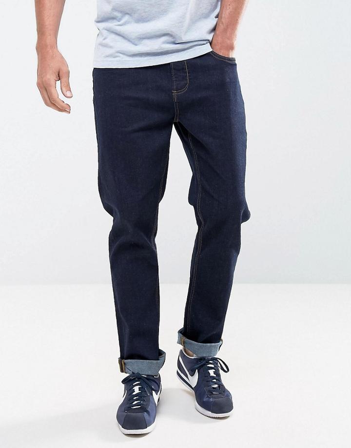 Ldn Dnm Slim Fit Jeans In Raw Indigo-blue