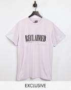 Reclaimed Vintage Inspired Pocket T-shirt In Lilac With Logo-purple