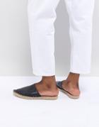 Alohas Bubacha Mule Leather Espadrille Mule - Black