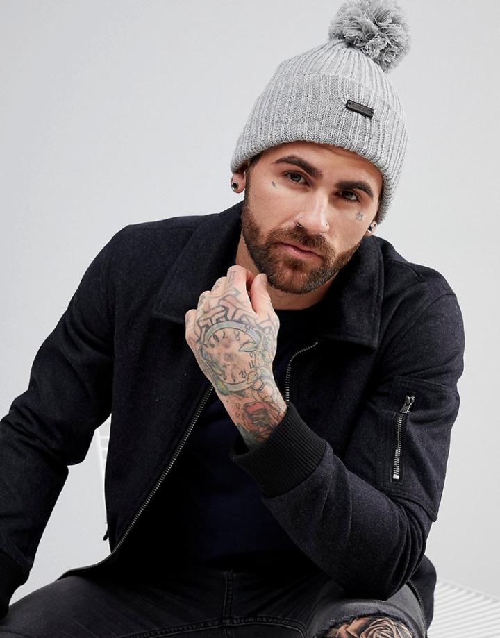 Ben Sherman Bobble Hat Gray - Gray