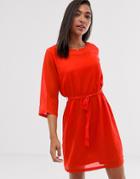 Only Chiffon Dress-red