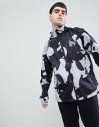 Money Windbreaker In Black Camo - Navy