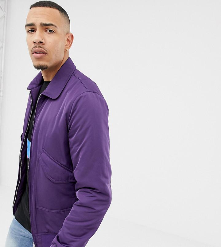 Asos Design Tall Bomber Jacket In Purple - Purple