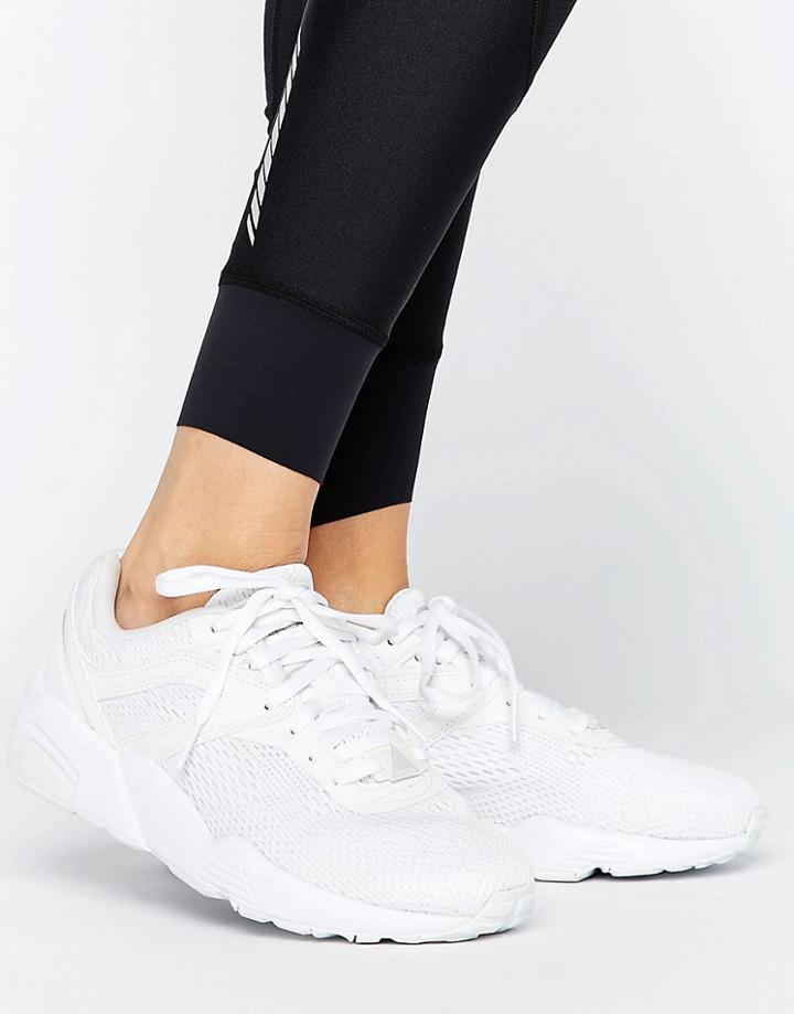 Puma R698 Eng. Mesh Sneakers - White