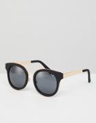 Quay Australia Brooklyn Brow Bar Sunglasses - Black