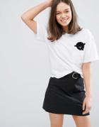 Monki Logo T-shirt - White