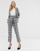 Y.a.s Check Paperbag Waist Pants-multi