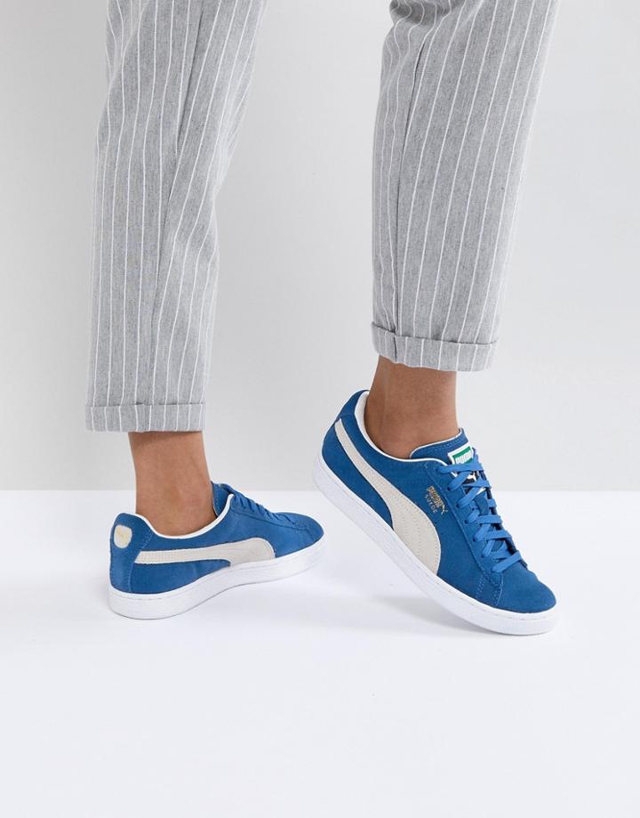 Puma Suede Sneakers In Blue - Blue