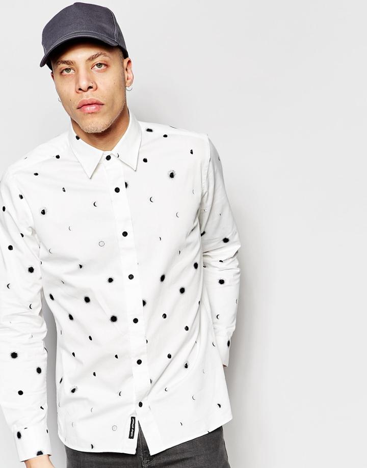 Cheap Monday Shirt Air Moon Dot Print In White - White