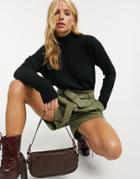 Y.a.s Ribbed Sweater With High Neck In Black