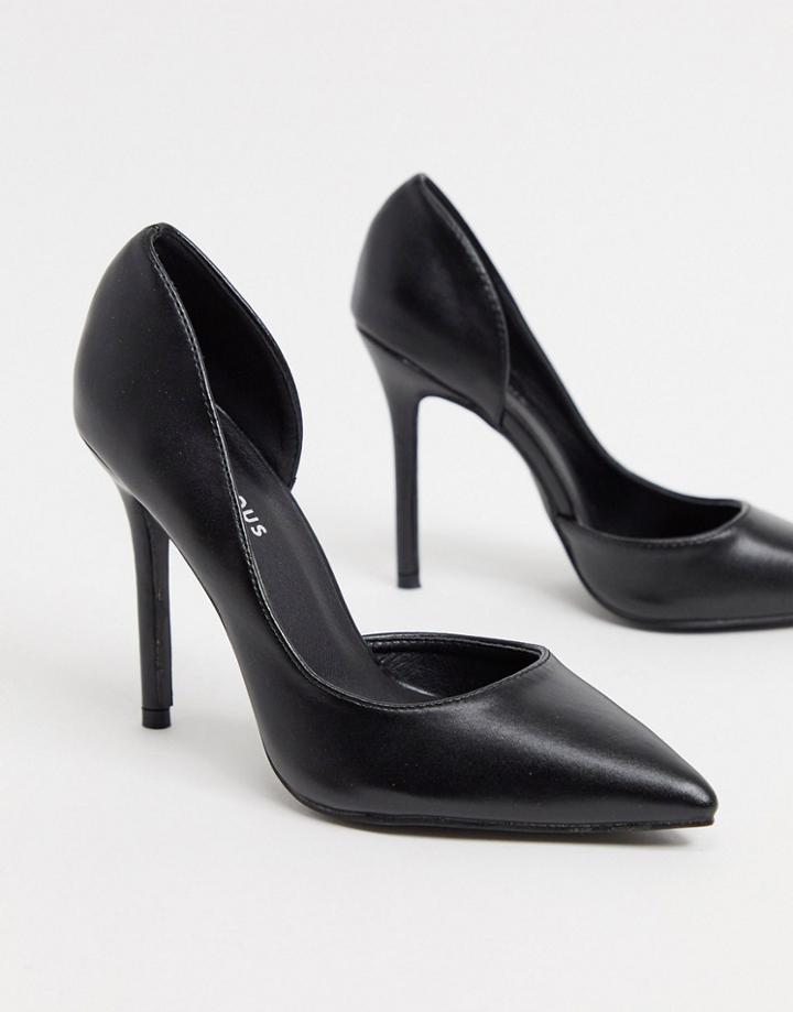 Glamorous D'orsay Pumps In Black