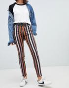 Pull & Bear Striped Skinny Jean - Pink