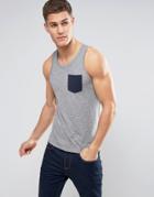 Produkt Tank With Contrast Pocket - Gray