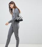 River Island Sweatpants With Sports Tape In Gray - Black