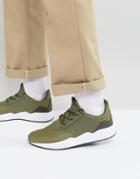 Bershka Runner Sneaker In Khaki - Green
