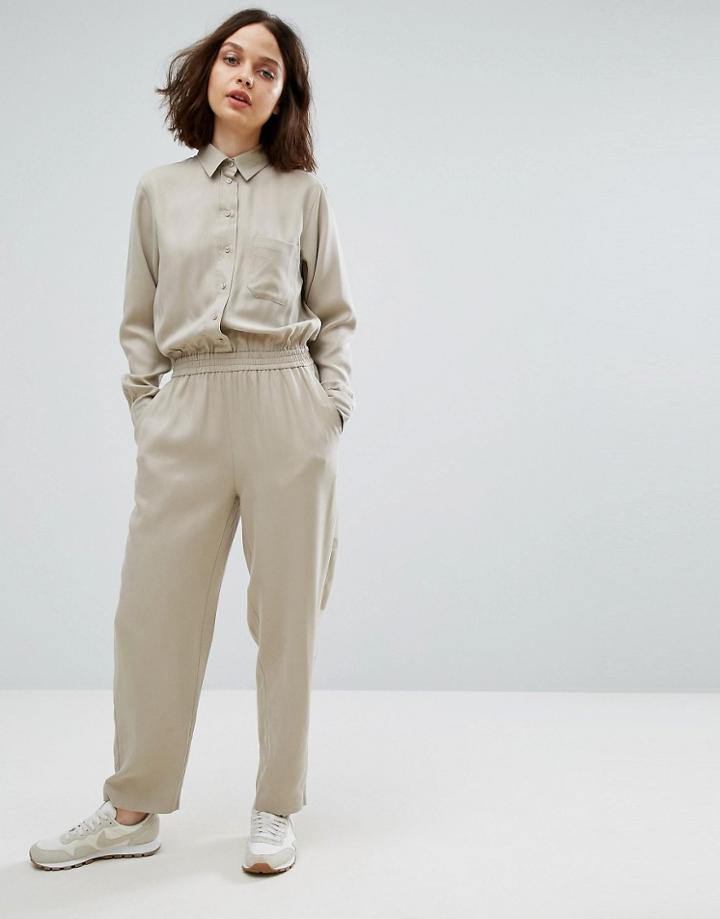 Weekday Utility Jumpsuit - Cream