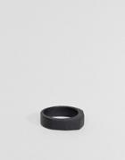 Icon Brand Premium Irregular Band Ring In Matte Black - Black