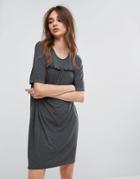 Noisy May Charlotte Ruffle Tunic Dress - Gray
