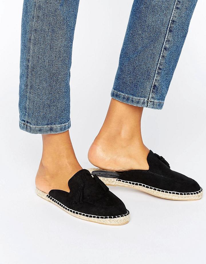 Asos Jenni Tassel Mule Espadrilles - Black