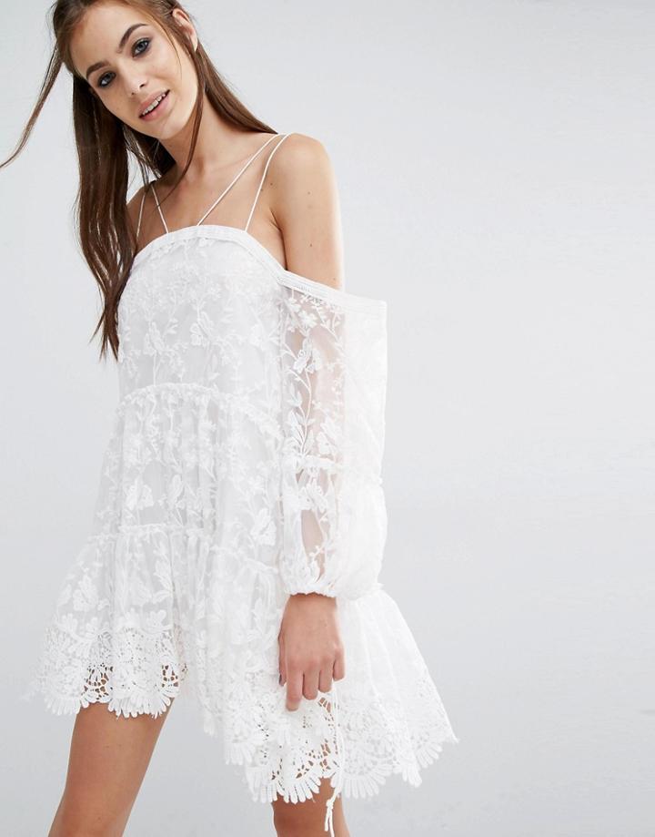 Stevie May Winged Dreams Long Sleeved Dress - White