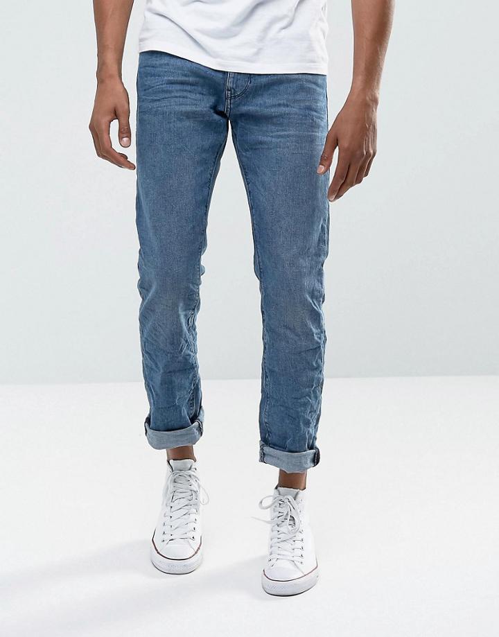 Esprit Jeans In Straight Fit Washed Blue Organic Denim - Blue