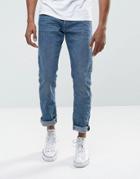 Esprit Jeans In Straight Fit Washed Blue Organic Denim - Blue