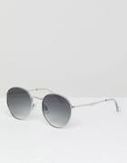 Jeepers Peepers Round Metal Sunglasses In Silver - Silver
