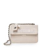 Steve Madden Bstakes-c Cross-body Bag In Bone Croc-white