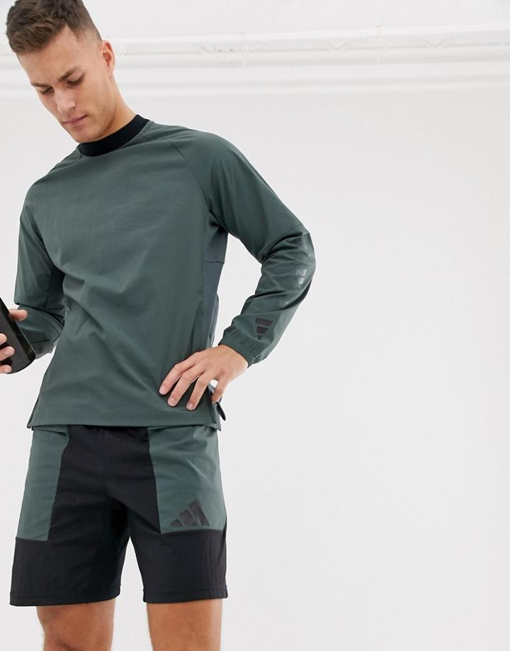 Adidas Training Pack Woven Sweatshirt In Black - Black