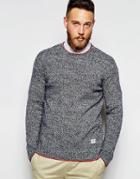 Penfield Sweater With Melange Knit - Navy