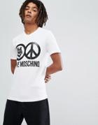 Love Moschino Peace Logo T-shirt - White