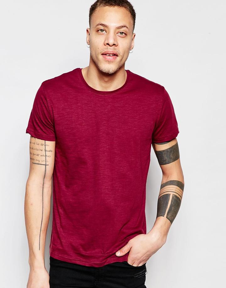 Solid Crew Neck T-shirt - Red