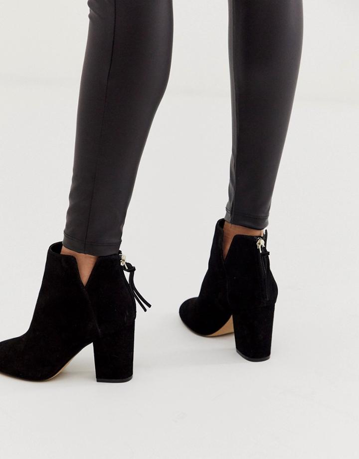 Aldo Dominicaa Kitten Heel Boot In Black Suede