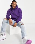 Jack & Jones Essentials Oversize Hoodie In Purple