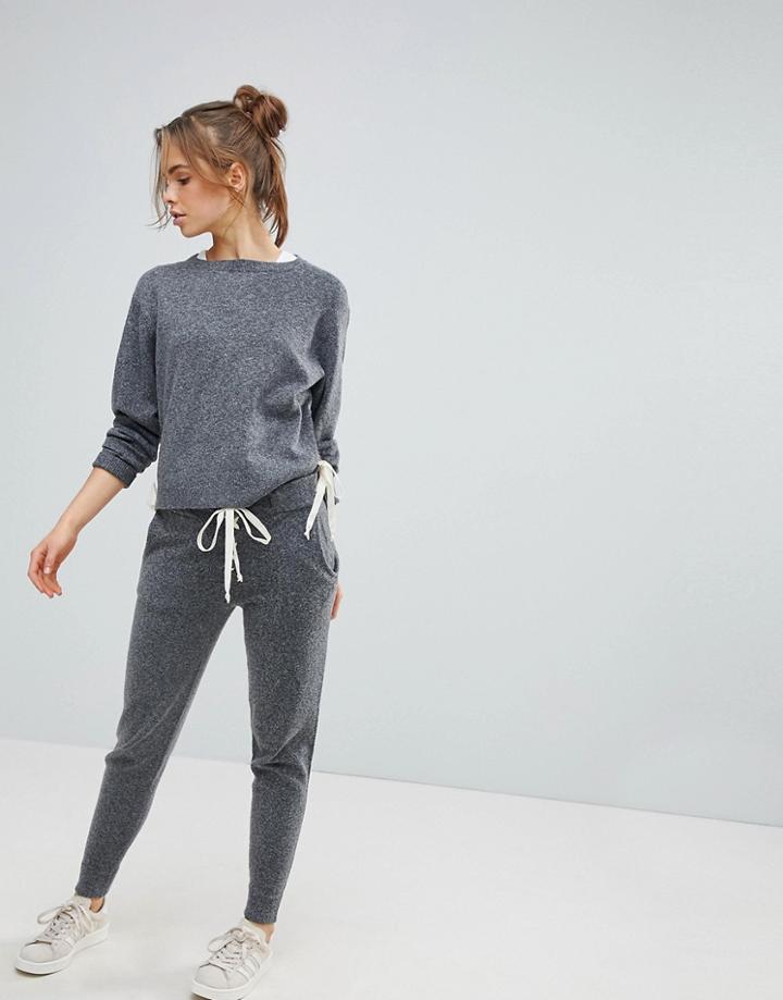 Micha Lounge Tie Detail Jogger - Gray