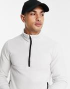 Jack & Jones Originals 1/4 Zip Fleece In Gray-grey