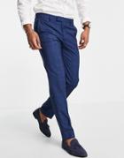 Harry Brown Skinny Fit Check Pants-blues