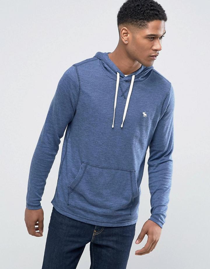 Abercrombie & Fitch Overhead Hoodie Moose Logo In Blue - Blue