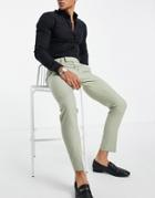 Asos Design Skinny Suit Pants In Pale Green