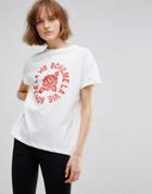 Noisy May Comonodo Print T-shirt - White