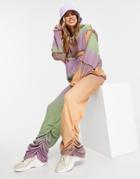 Jaded London Ombre Lightweight Knitted Wide Leg Pants With Ruching - Part Of A Set-multi