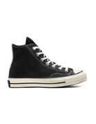 Converse Chuck 70 Hi Sherpa And Leather Sneakers In Black