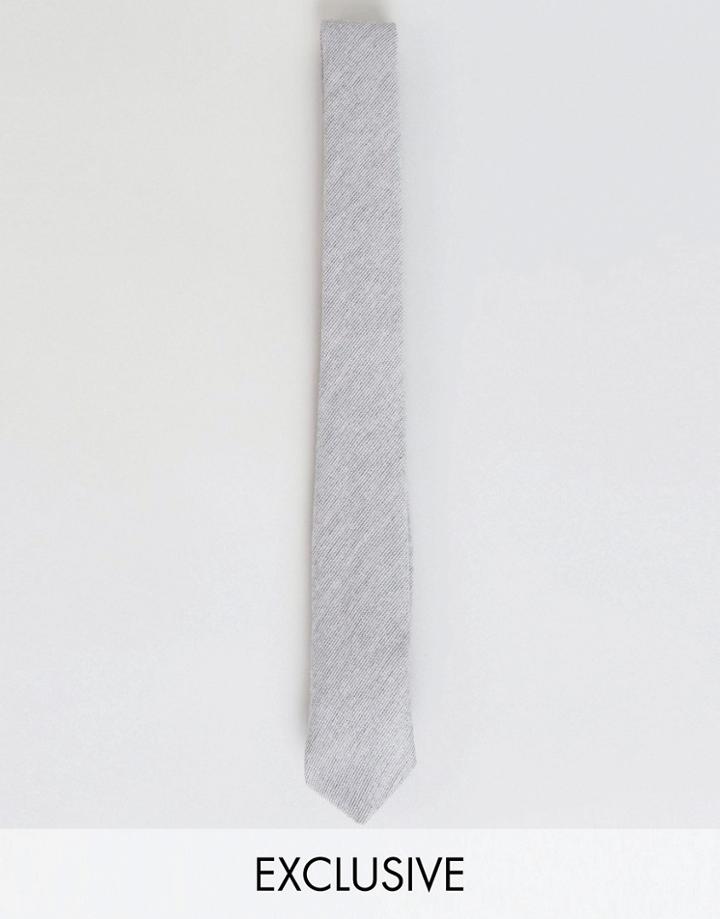 Noak Jersey Tie In Plain - Gray