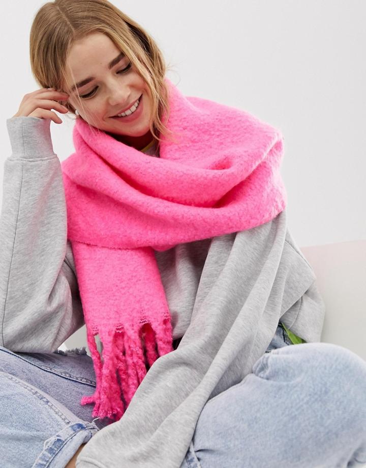 New Look Neon Plain Scarf In Pink - Pink