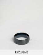Reclaimed Vintage Matte Black Band Ring - Black